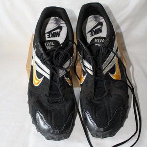 Men's Nike Track Running Shoes Black Gold Sz 12.5